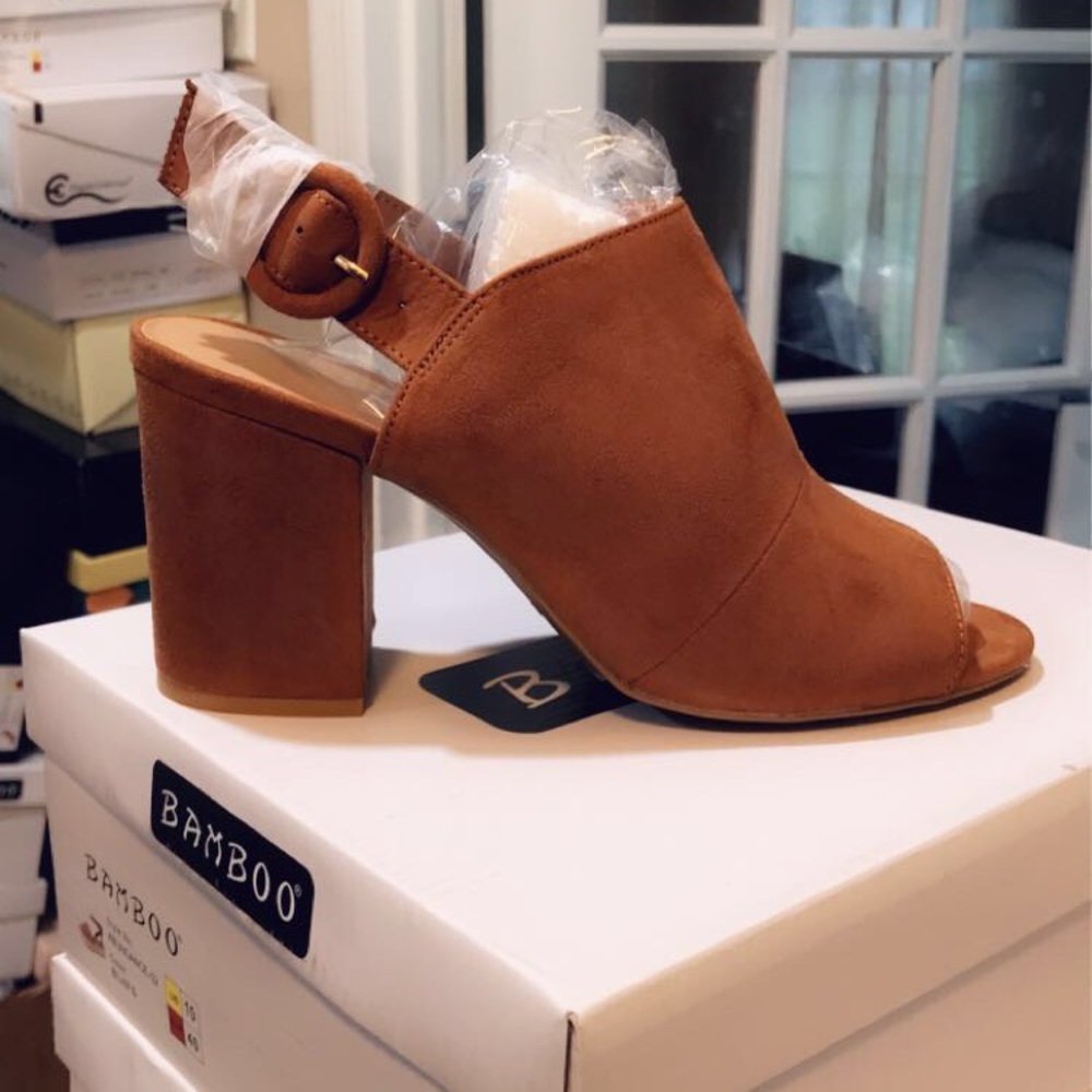 Brown thick heels
